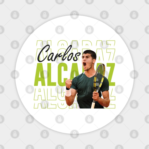 Carlos alcaraz Magnet by Aestrix